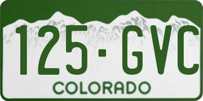 CO license plate 125GVC