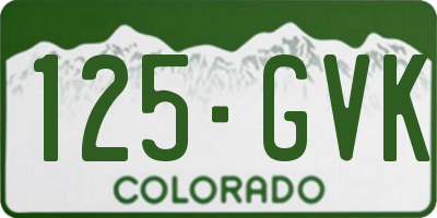 CO license plate 125GVK