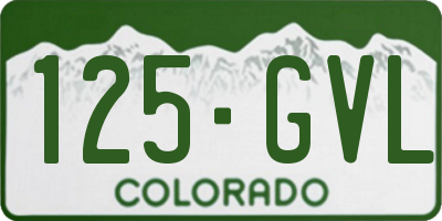 CO license plate 125GVL