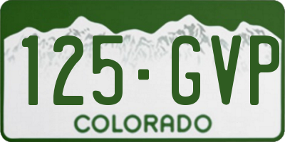 CO license plate 125GVP