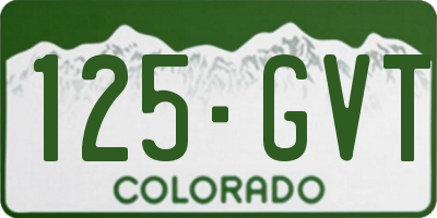 CO license plate 125GVT
