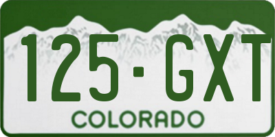 CO license plate 125GXT