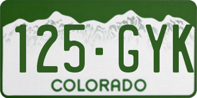 CO license plate 125GYK