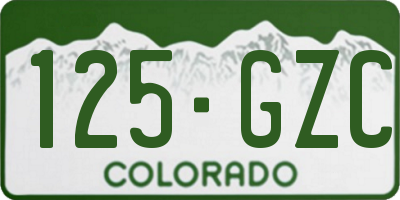 CO license plate 125GZC