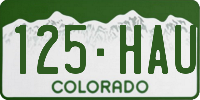 CO license plate 125HAU
