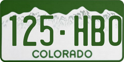 CO license plate 125HBO