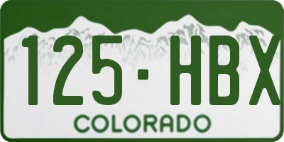 CO license plate 125HBX