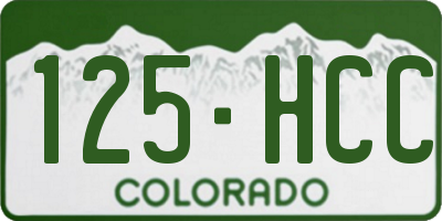 CO license plate 125HCC