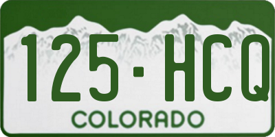 CO license plate 125HCQ