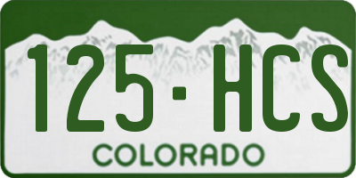 CO license plate 125HCS