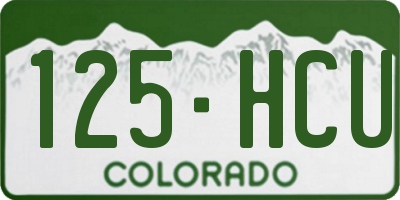 CO license plate 125HCU