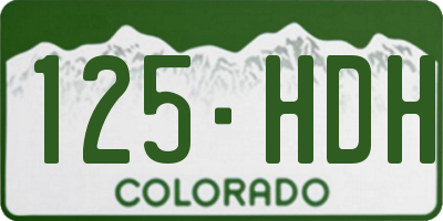 CO license plate 125HDH