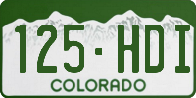 CO license plate 125HDI