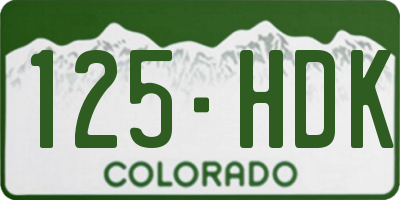 CO license plate 125HDK