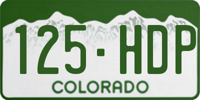 CO license plate 125HDP