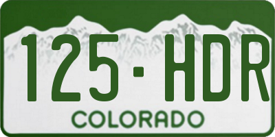 CO license plate 125HDR