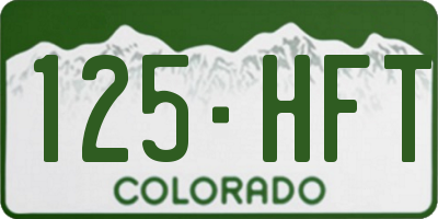 CO license plate 125HFT