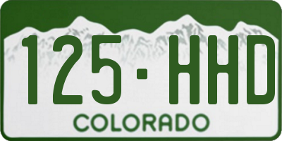 CO license plate 125HHD