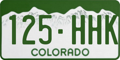 CO license plate 125HHK