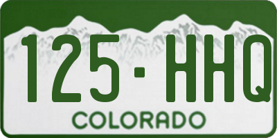 CO license plate 125HHQ