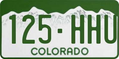 CO license plate 125HHU