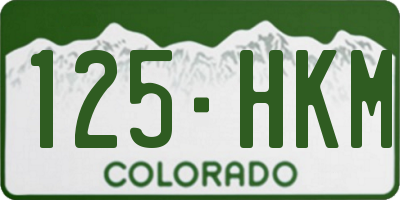 CO license plate 125HKM
