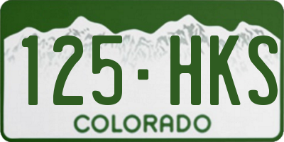 CO license plate 125HKS