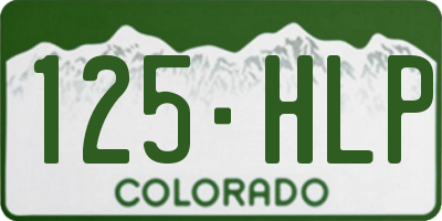CO license plate 125HLP