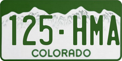 CO license plate 125HMA