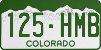 CO license plate 125HMB