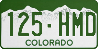 CO license plate 125HMD