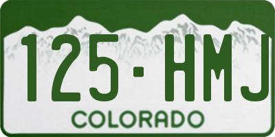 CO license plate 125HMJ