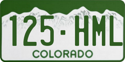 CO license plate 125HML