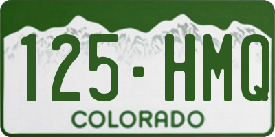 CO license plate 125HMQ