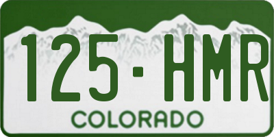 CO license plate 125HMR