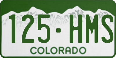 CO license plate 125HMS