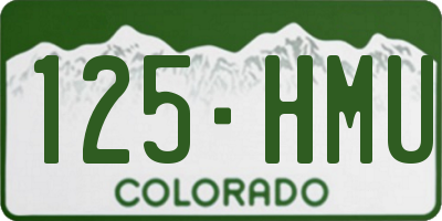 CO license plate 125HMU