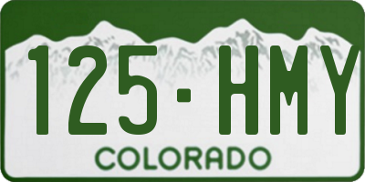 CO license plate 125HMY