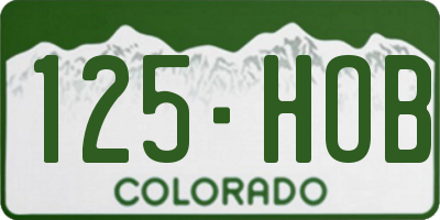 CO license plate 125HOB