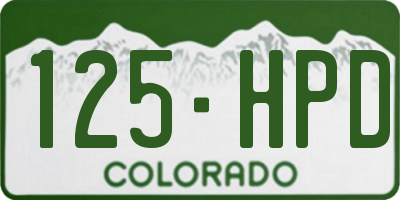 CO license plate 125HPD