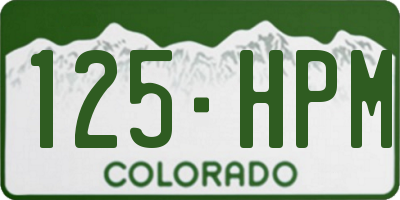 CO license plate 125HPM