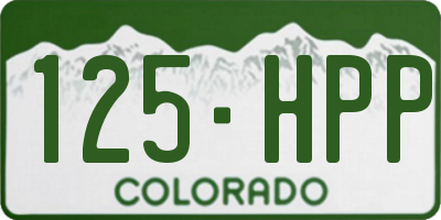 CO license plate 125HPP