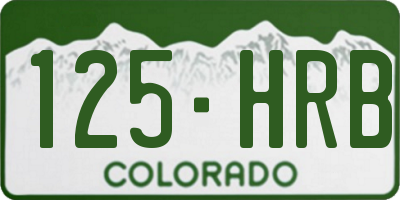 CO license plate 125HRB