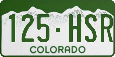 CO license plate 125HSR