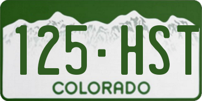 CO license plate 125HST