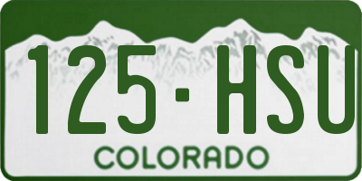 CO license plate 125HSU