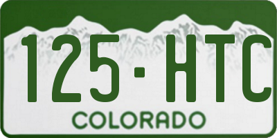 CO license plate 125HTC