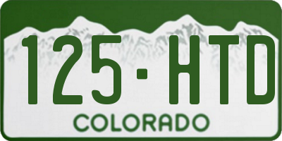 CO license plate 125HTD