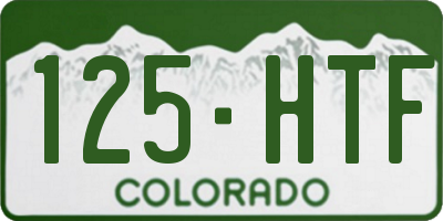 CO license plate 125HTF
