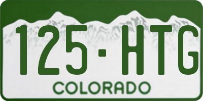 CO license plate 125HTG